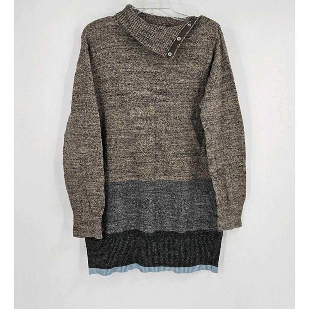 GAP Snap Button Turtleneck Knit Four Color Long Sleeve Pullover Sweater Sz M
